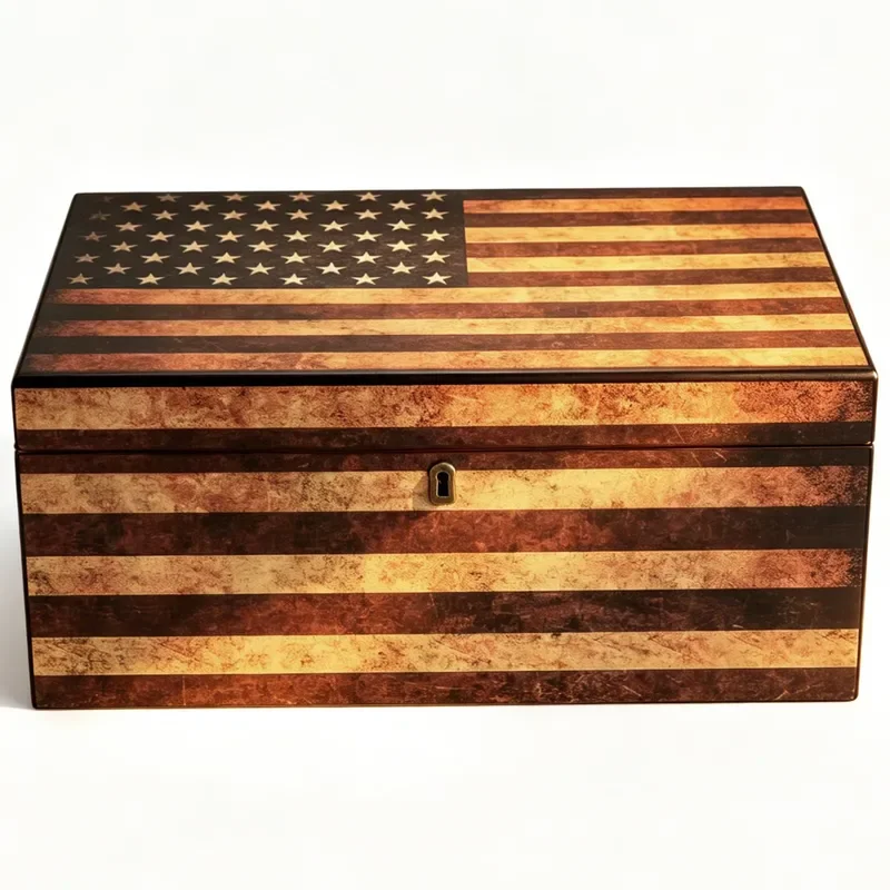 【CHIMU HOME】 Cigar Humidor Box for CIGARLOONG 120 Count Vintage Cedar with Built-in Hygrometer and Humidifier Premium Cigar