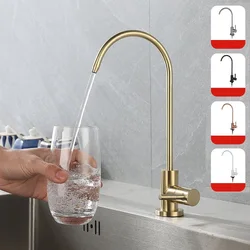 304 Stainless Steel Lead Free Kitchen Drinking Water Faucet Brushed Gold Pure Water Faucet Rose Gold Filtered Tap