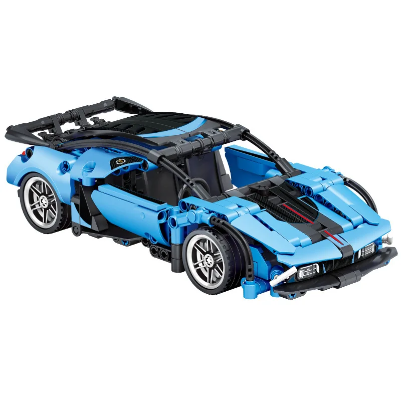 Maßstab 1:18 Technische Dodges Viper SRT Muskelsportwagen Moc Baustein Montagemodell Fahrzeug Ziegel Spielzeugsammlung als Geschenk