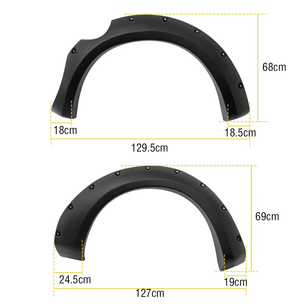 Extra Large Coverage Fender Flares Wheel Arch Extension For Nissan Navara D40 2006 2007 2008 2009 2010 2011 2012 2013  Year