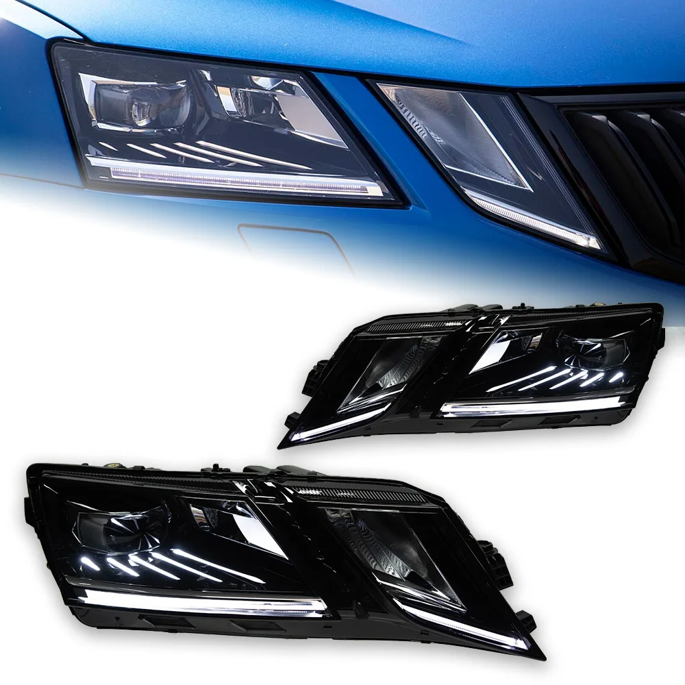 Car Lights For Skoda Octavia LED Headlight Projector Lens 2017-2020 Octavia Head Lamp Front Drl Signal Automotive Accessories