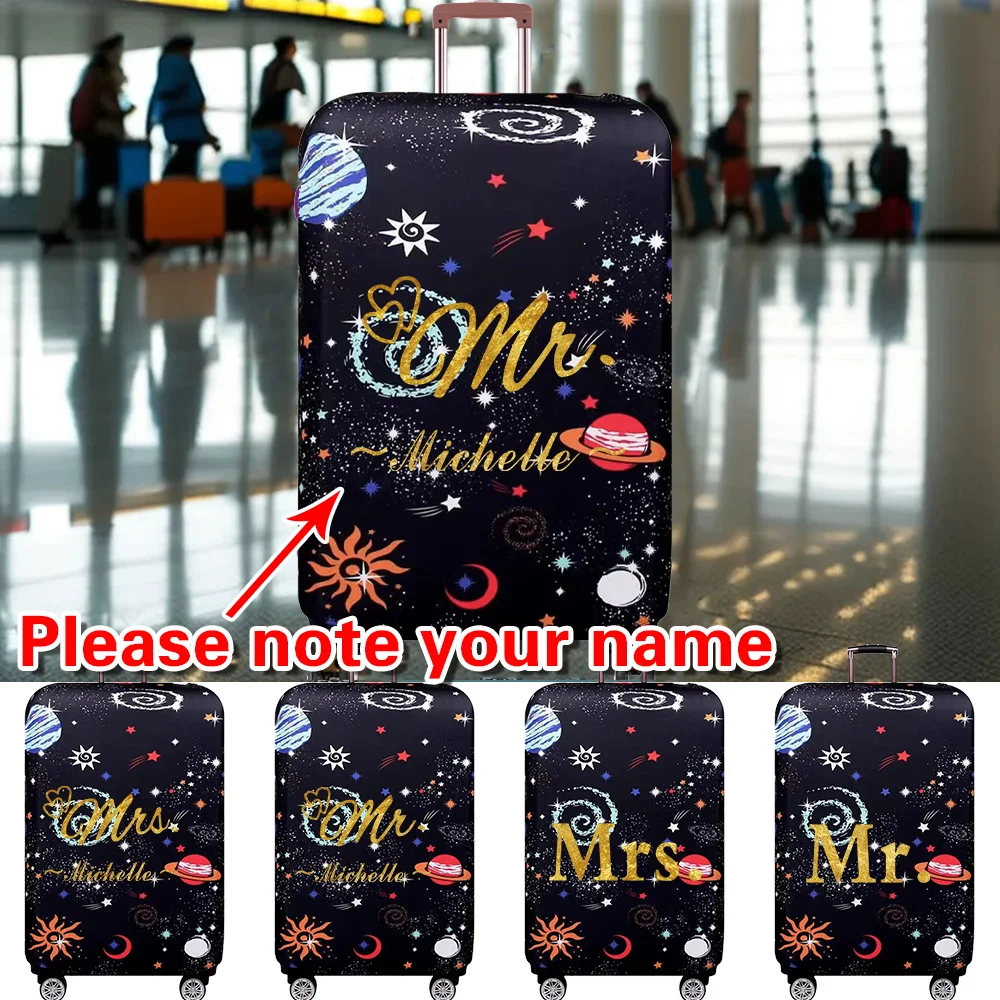 Personalized Customized Name New Luggage Cover 18-32inch Trolley Box Suitable Travel Accessories Protective Case Reusable