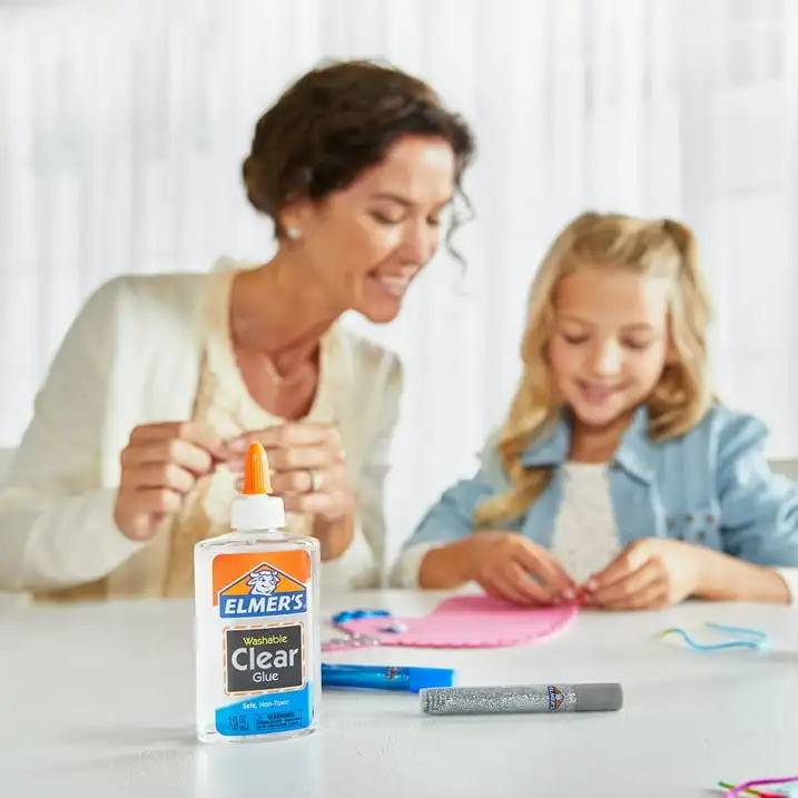 

(2 pack) Elmer's Liquid School Glue, Clear, Washable, Great for Making Slime, 1 Gallon