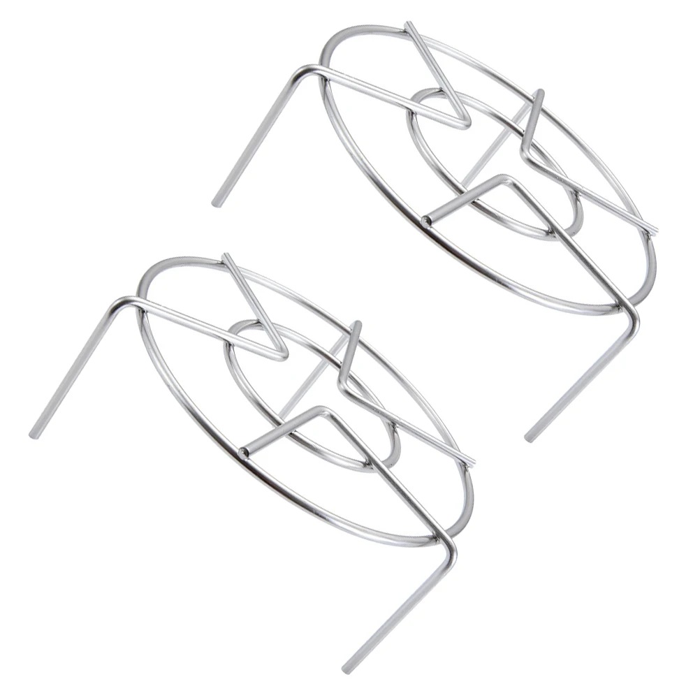 

2pcs Stainless Steaming Household Steaming Rack Tripod Pot Shelf Home Kitchen Supplies Multipurpose Food