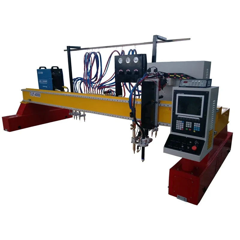 4mx10m Gantry Type Automatic Xoyfuel And Plasma Flame CNC Gas Cutting Machine And Gas For Thick Sheet