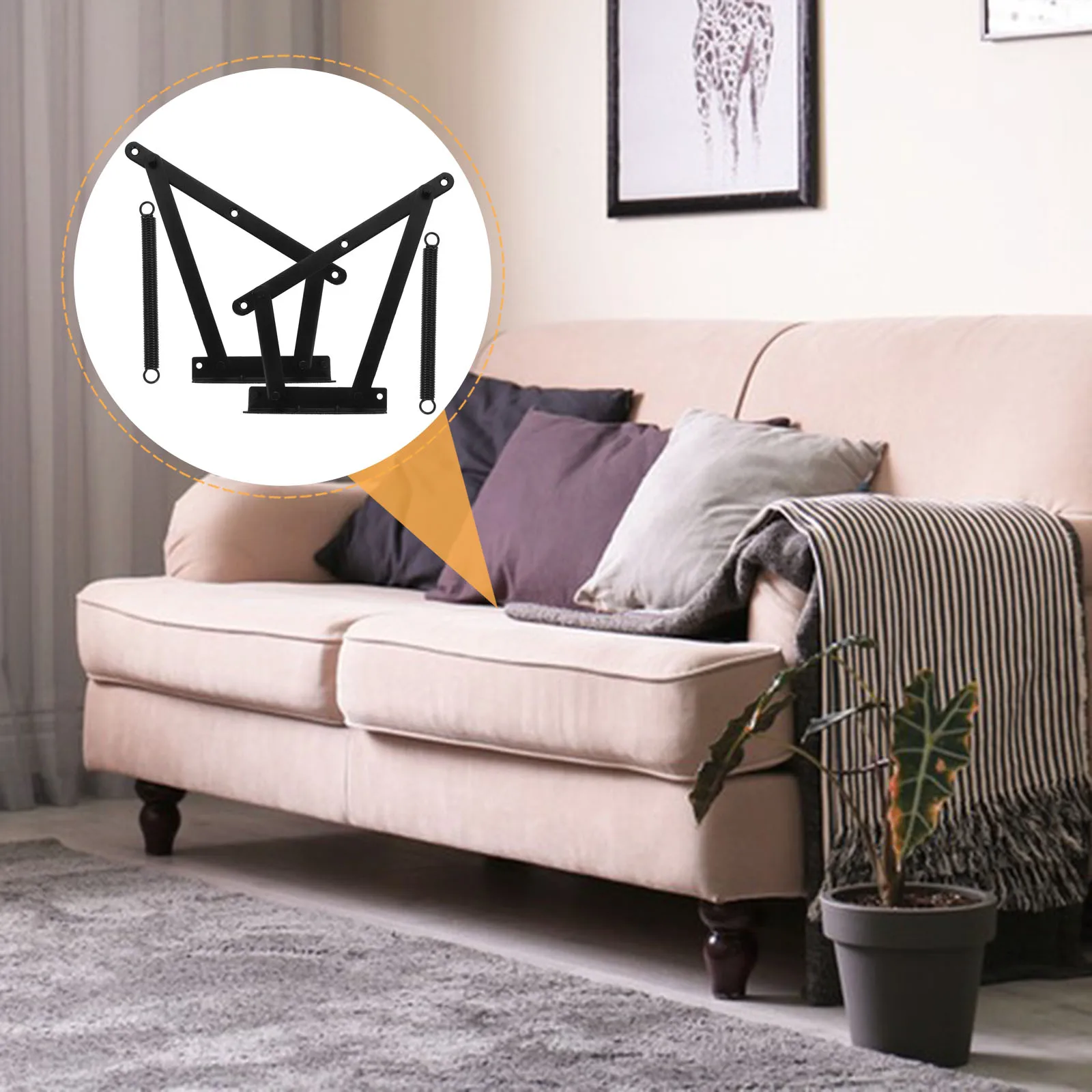 

1 set Spring Hinge Triangular Support Foldable Lifting Bracket Sofa Bed Furniture Hardware ShelfBracket Replacement