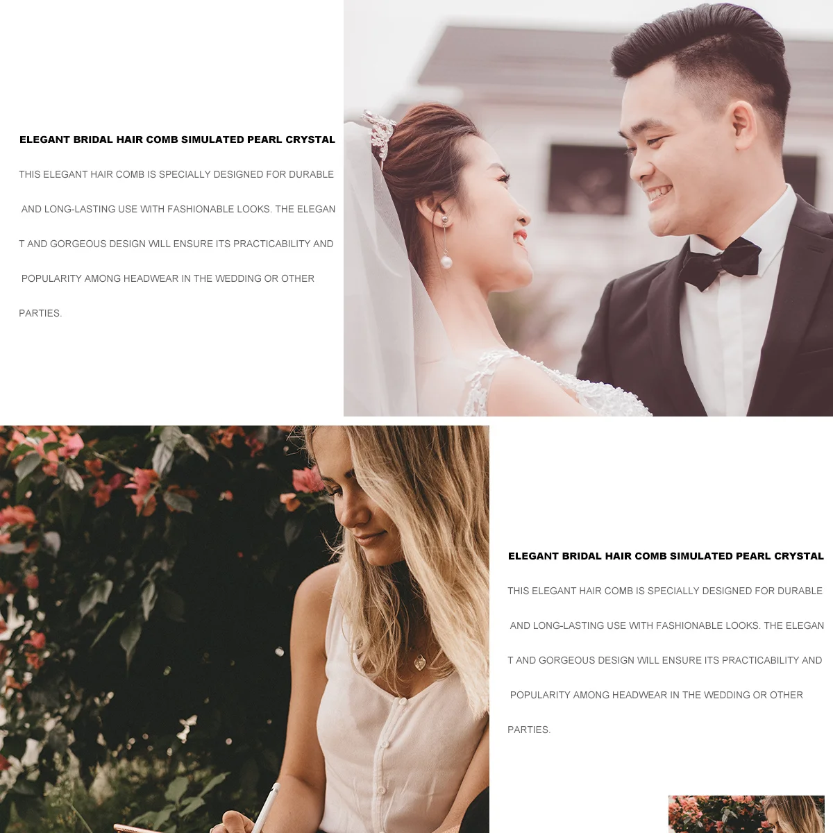 

Свадебная расческа для волос 85x6 см, свадебные аксессуары, серебряный, изысканный жемчуг, цветочный дизайн, прочный, идеально подходит для церковных встреч