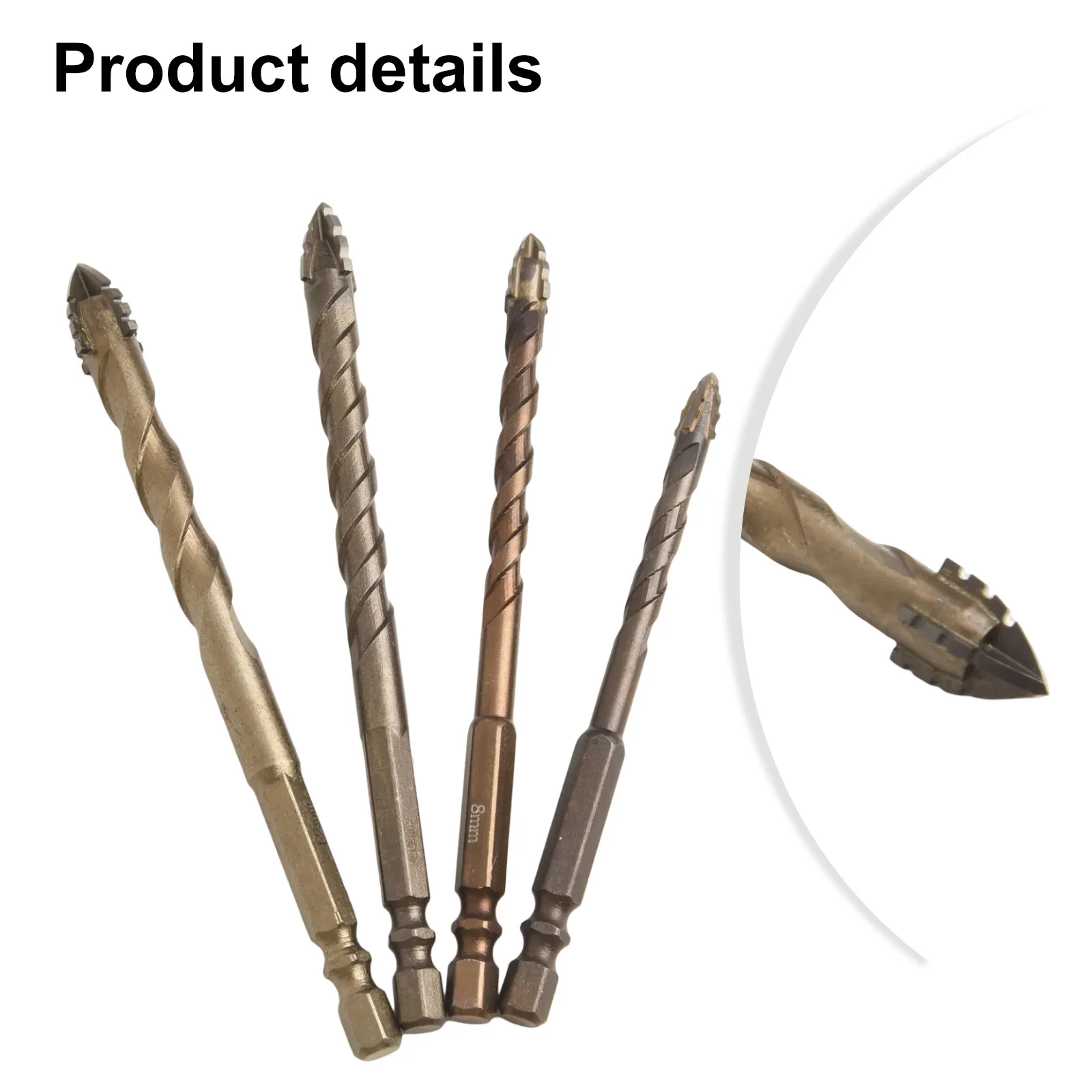 Excentrische boor voor glastegels Broach Ca. 10 mm Excentrische boor Carbide constructie Hoge snelheid rotatie