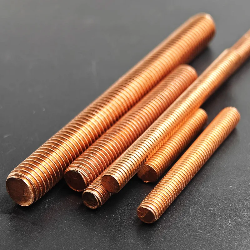 M3 M4 M5 M6 M8 M10 M12 M14 M16 M18 M20 M22 M24 M27 Metric Copper  Fully Threaded Bolt Studding Rods Stud Bar