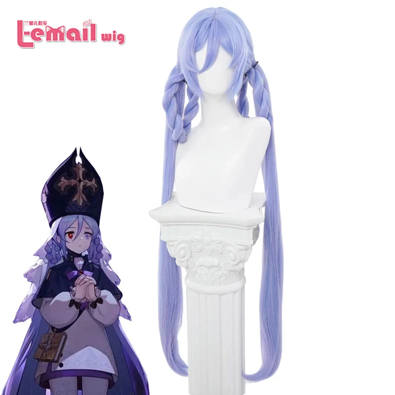 L-email wig Synthetic Hair Game Honkai Star Rail Dubra Cosplay Wig 109cm Long Blue Purple Color Cosplay Wigs Heat Resistant Wig