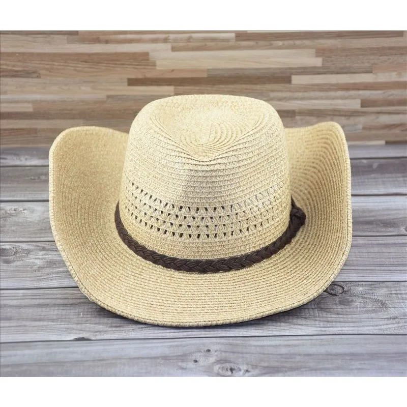 Unisex Summer Large Size Mesh Straw Hat Sun Protection Cap