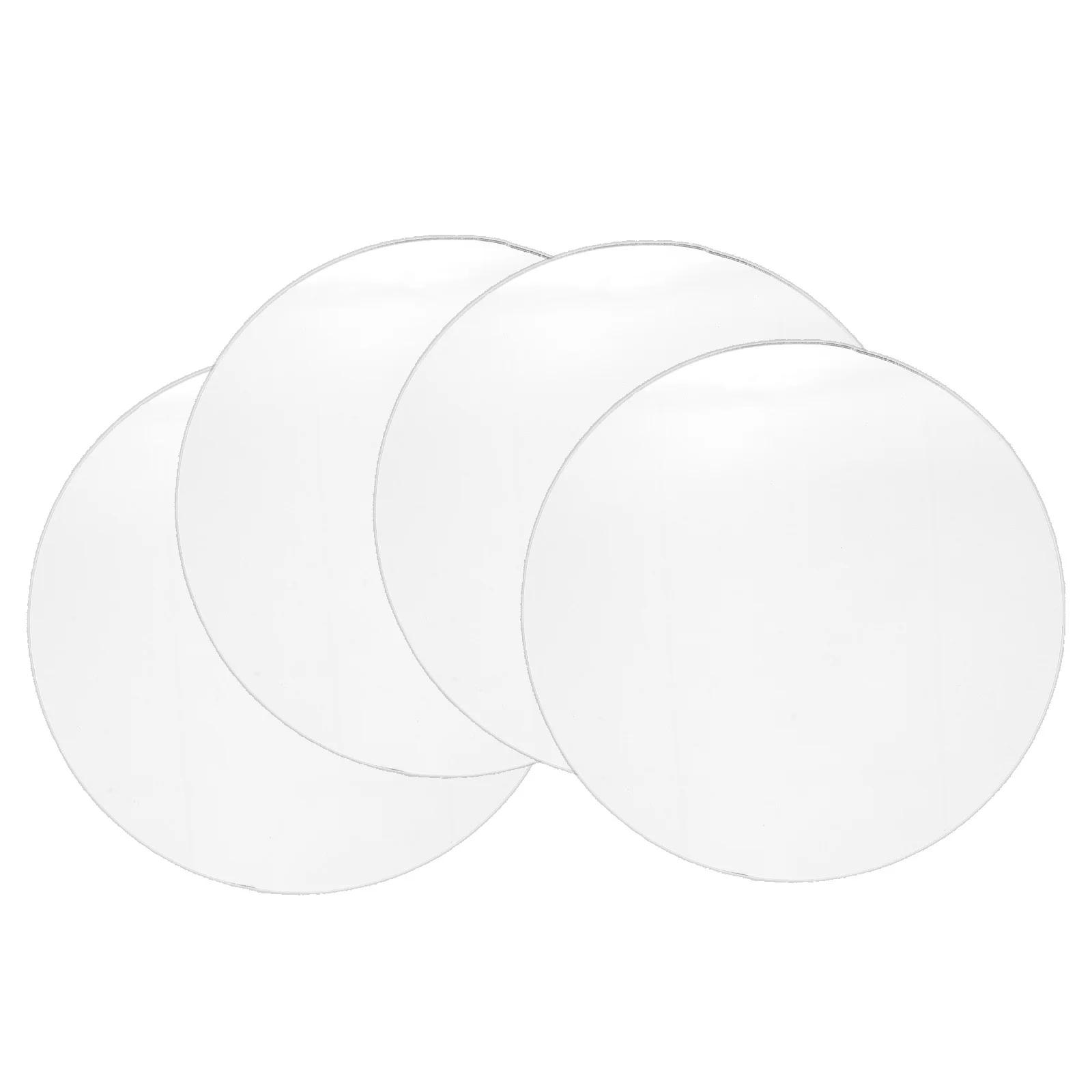 Feuilles de miroir en acrylique de remplacement pour miroir de maquillage, petits miroirs ronds transparents pour bricolage, cosmétiques, artisanat, vanité de voyage, 4 pièces