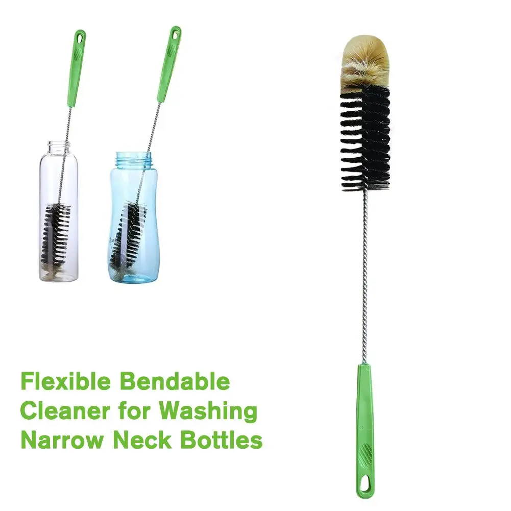 Handle Water Bottle Brush 40cm Long Flexible Bendable Cleaner For Washing Narrow Neck Bottle Wine Decanter Beer Brewing Sup Y4S5