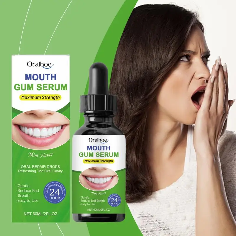 Bad Breath Treatment Drops Remove Dental Plaque Stains Relieve Gum Pain Swelling Protect Enamel Cleaning Teeth Whitening Liquid