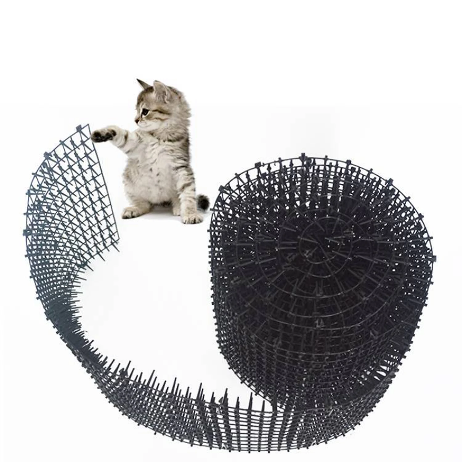 Garden Cat Scat Mats Anti Dogs Repellent Mat Prickle Strips Net Spike Keep Cat Dog Away Digging Climbing Cat Fence Pets Supply