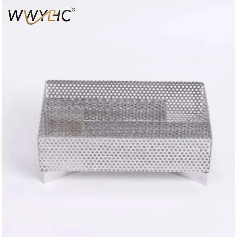 1PC 304Stainless Steel Pellet Smoker Basket Pellet Smoker Tray Heat-Resistant BBQ Smoked Net Basket Anti-slip Smoke Generator