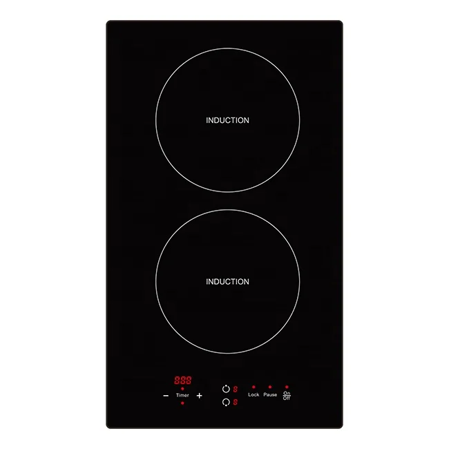

GTSC2-11 Waterproof 3400 Watts Built in Cook-top 2 Burners Induction Cooker With Timer Adjustable CB CE FC GS ROHS Certificated