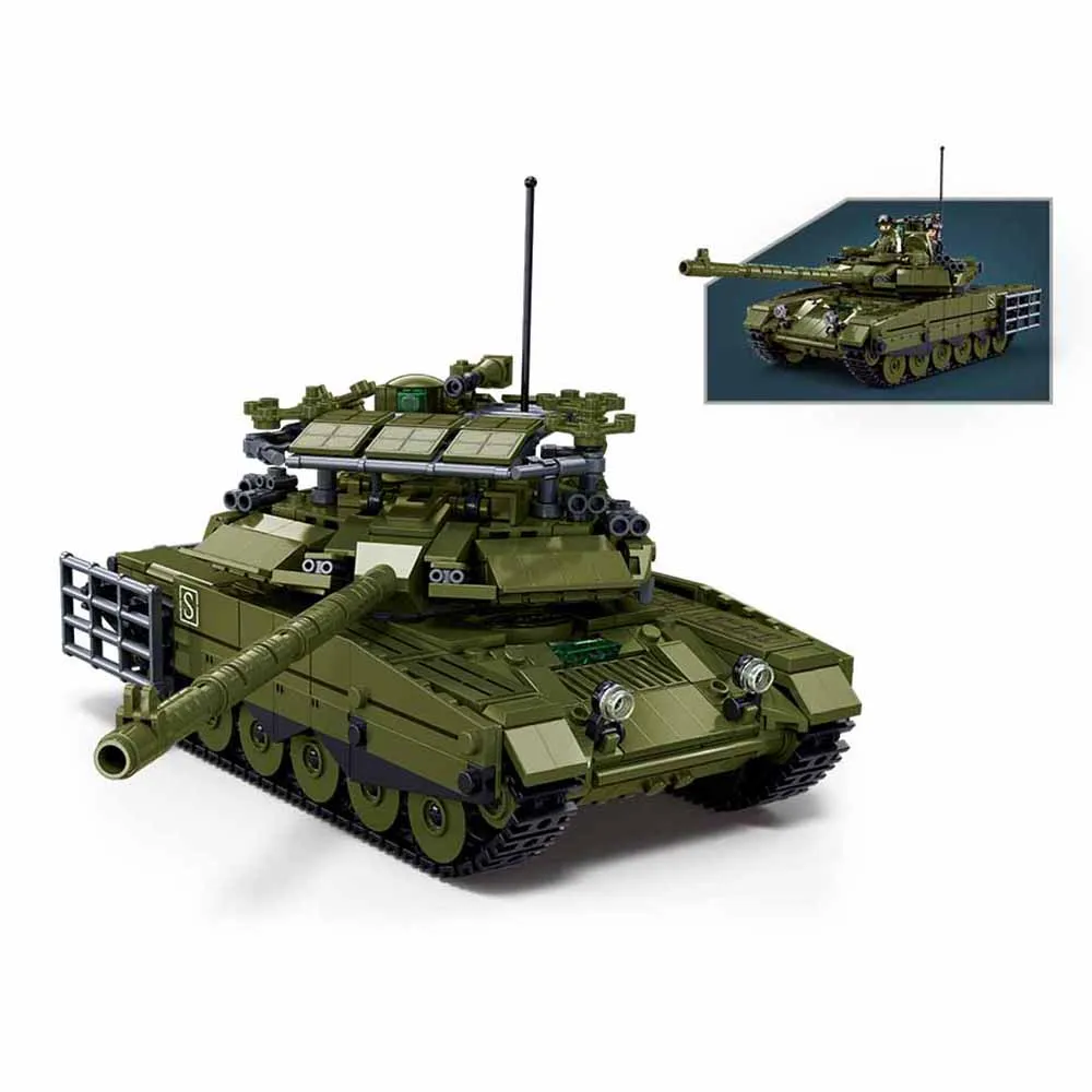 Military War Model Army T90M-S Proryv Main Battle Tank Building Blocks Tank Model Bricks Toys Boy Gift