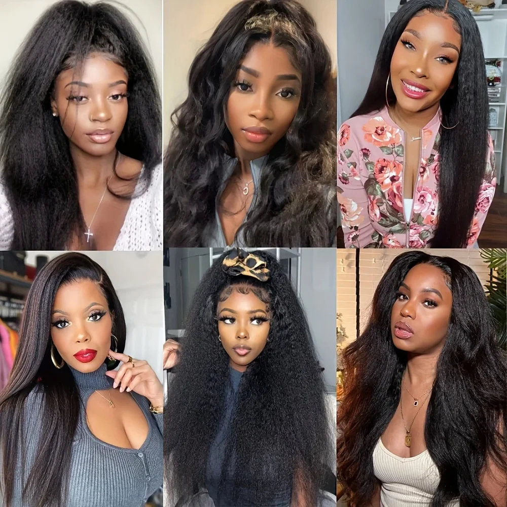 Wig Renda Depan Transparan 13X4 34 Inci Wig Rambut Manusia Renda Depan Lurus Keriting Rambut Manusia dengan Kepadatan 200%