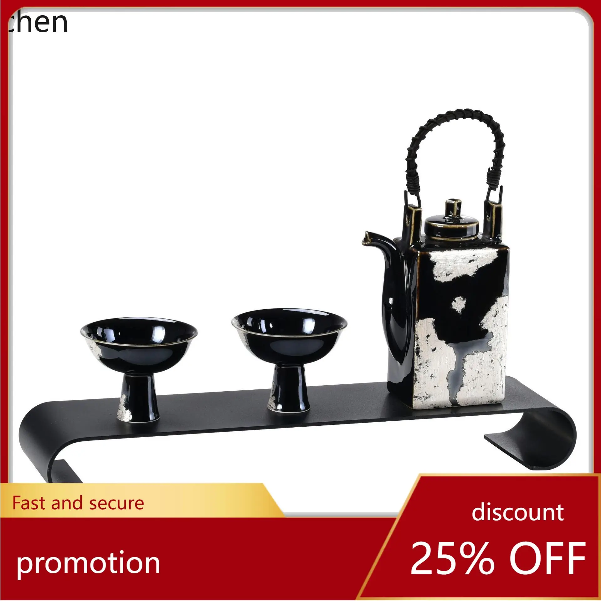 

Cz modern tea set tray set - high-gloss, premium tea table, study, art studio decor, model room, hotel