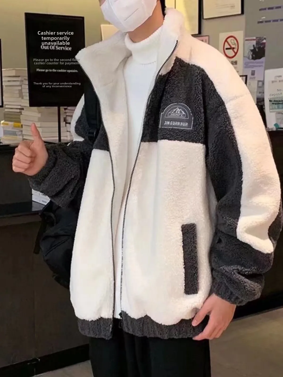 

Мужская зимняя куртка из хлопка с начесом и вельветом, утепленная, свободного кроя, в стиле Хонконг, повседневная, новая коллекция