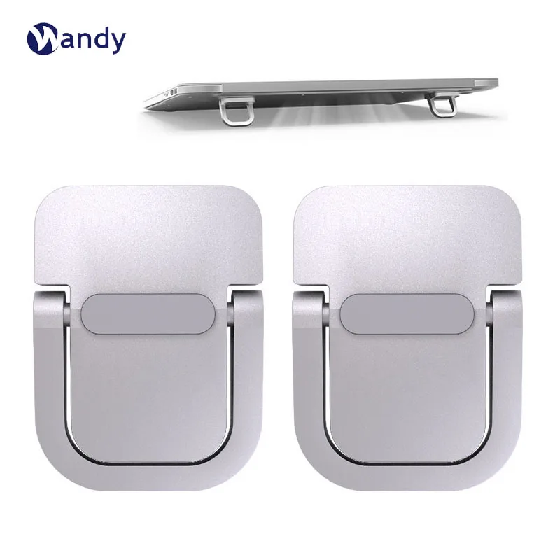 2Pcs Laptop Stand For Desk Computer Keyboard Stand Riser Aluminum Mini Portable Laptop Stands For Macbook Air/Pro 39x29x6mm