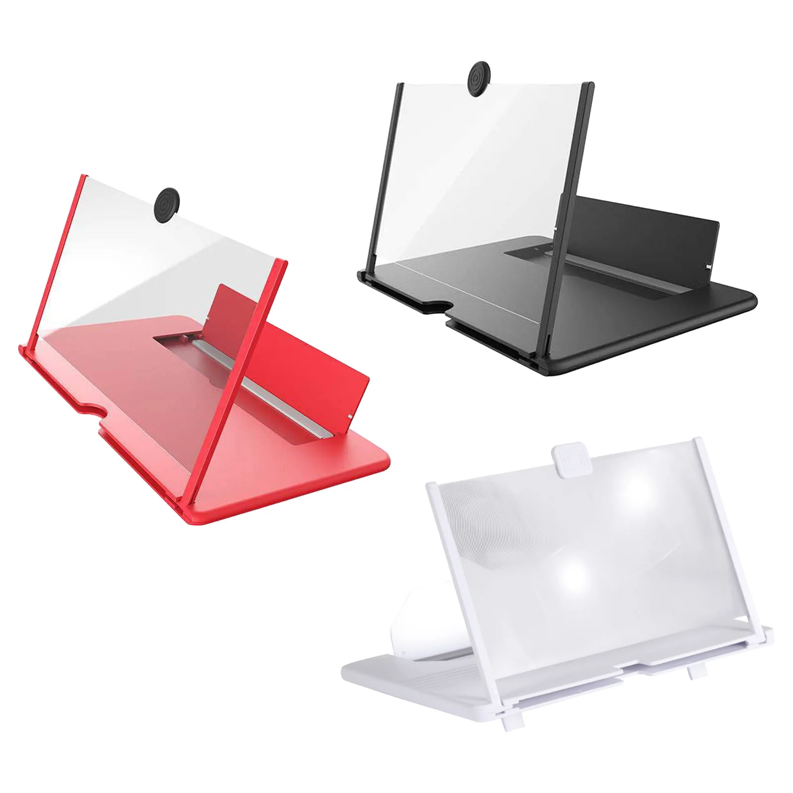Phone Screen Magnifier 3D HD Pull Out Lens with Stand Expandable Mobile Display Enlarger for Video Watching and Online Learning