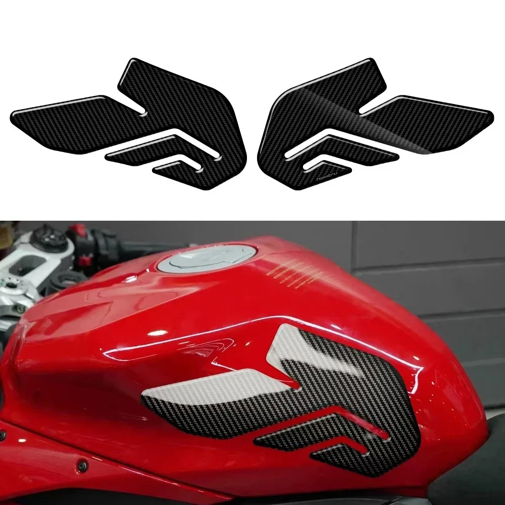 Motorcycle Tank Pad Sticker Decal Anti-slip Gas Knee Grip Tank Traction Pad Side For Ducati Panigale 899 959 1199 1299 V2