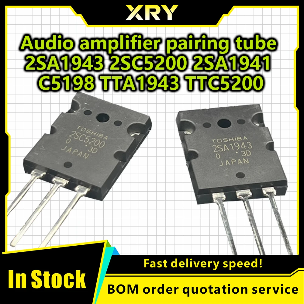 100% Real Original New 2SC5200 2SA1943 Japan Amplifier Transistor TTA1943 TTC5200 2SC5200-O 2SA1943-O