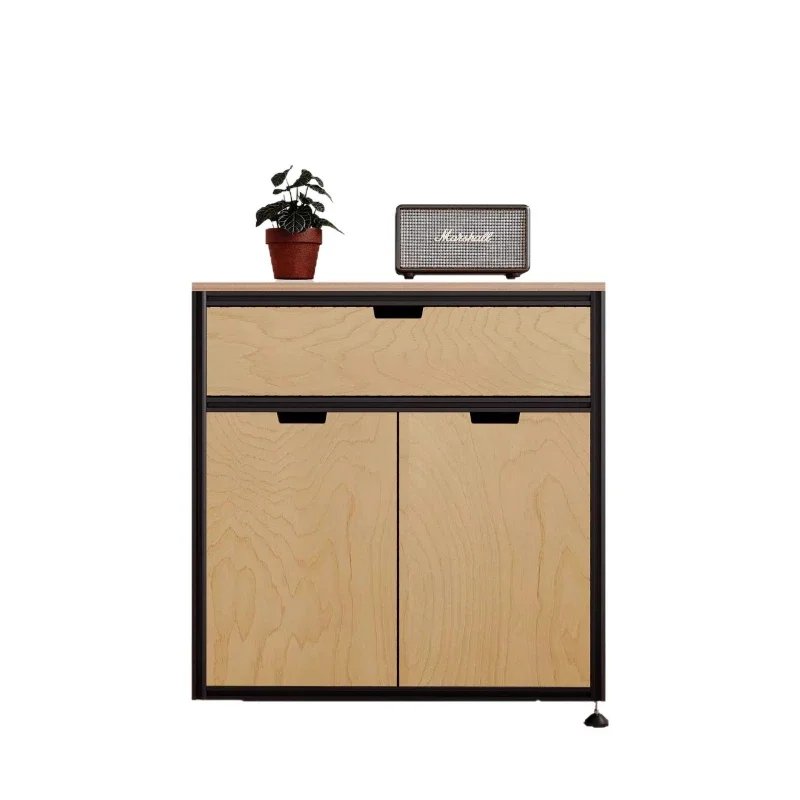 Birch ocean plate aluminum profile dining side cabinet tea cabinet simple modern drawer storage low cabinet