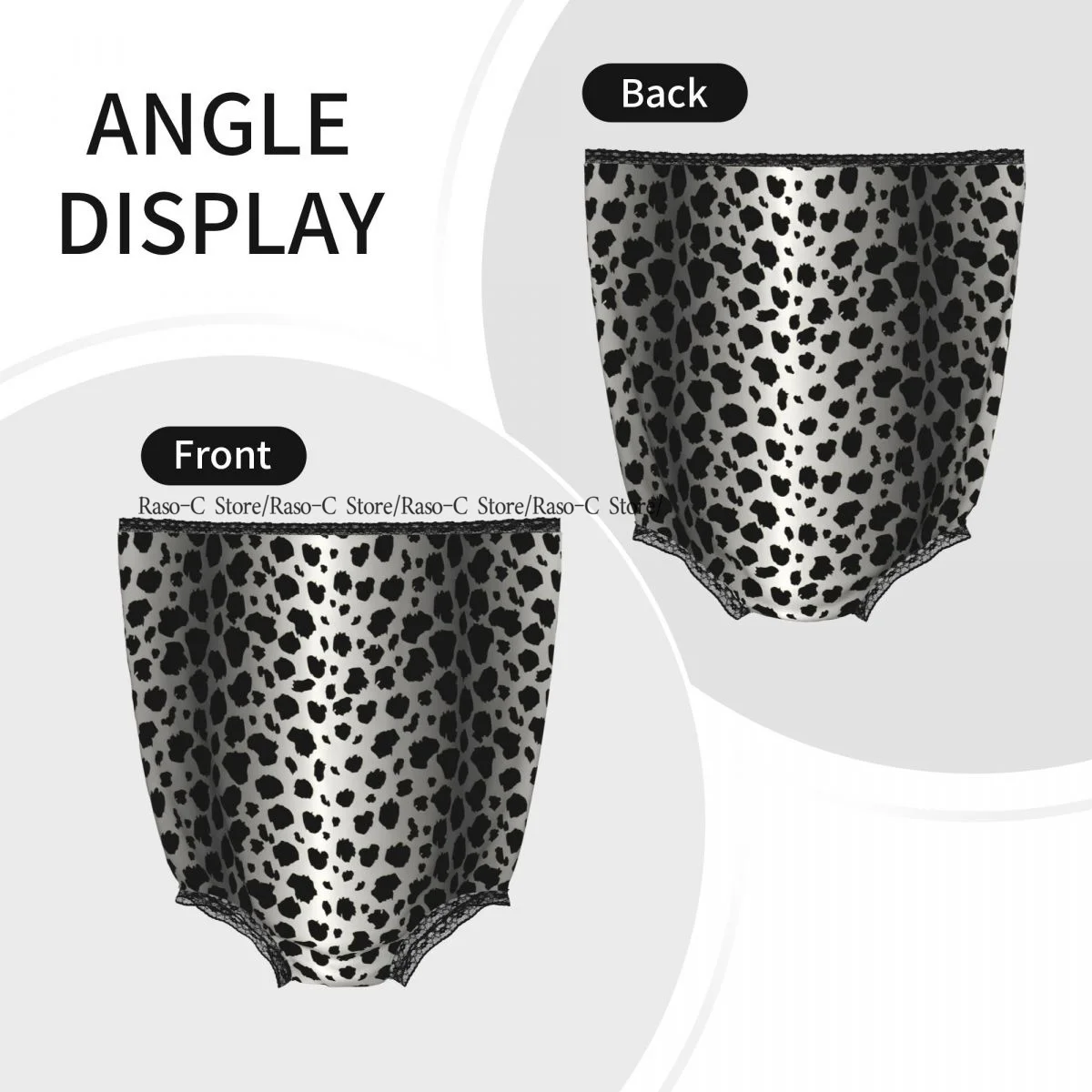 Funny Gag Granny Underwear Leopard Pattern Black And White Fashion Background Surprise Gift