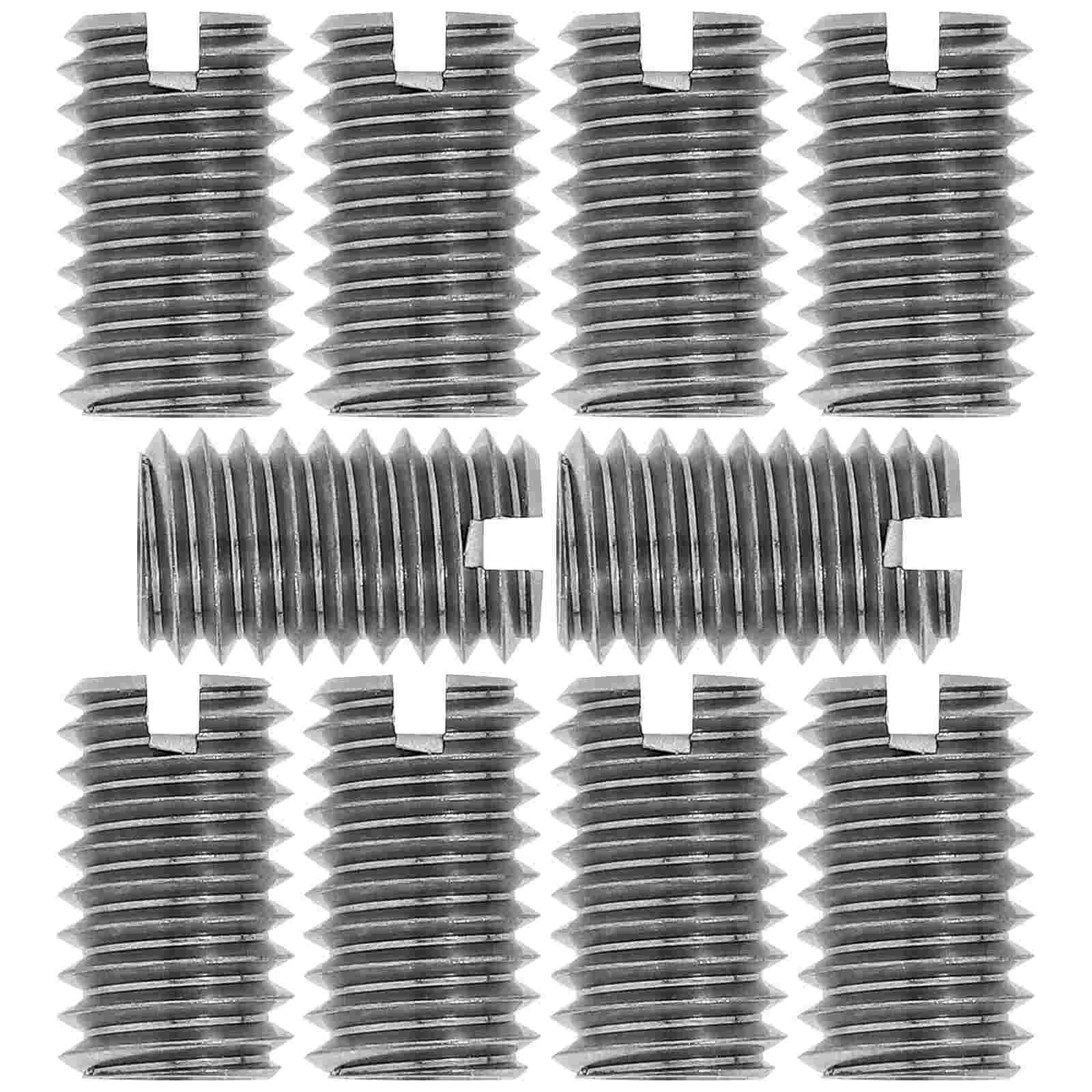 10 Pcs Component Thread Repair Inserts Stainless Steel Adapters Sleeve Reducing Nut
