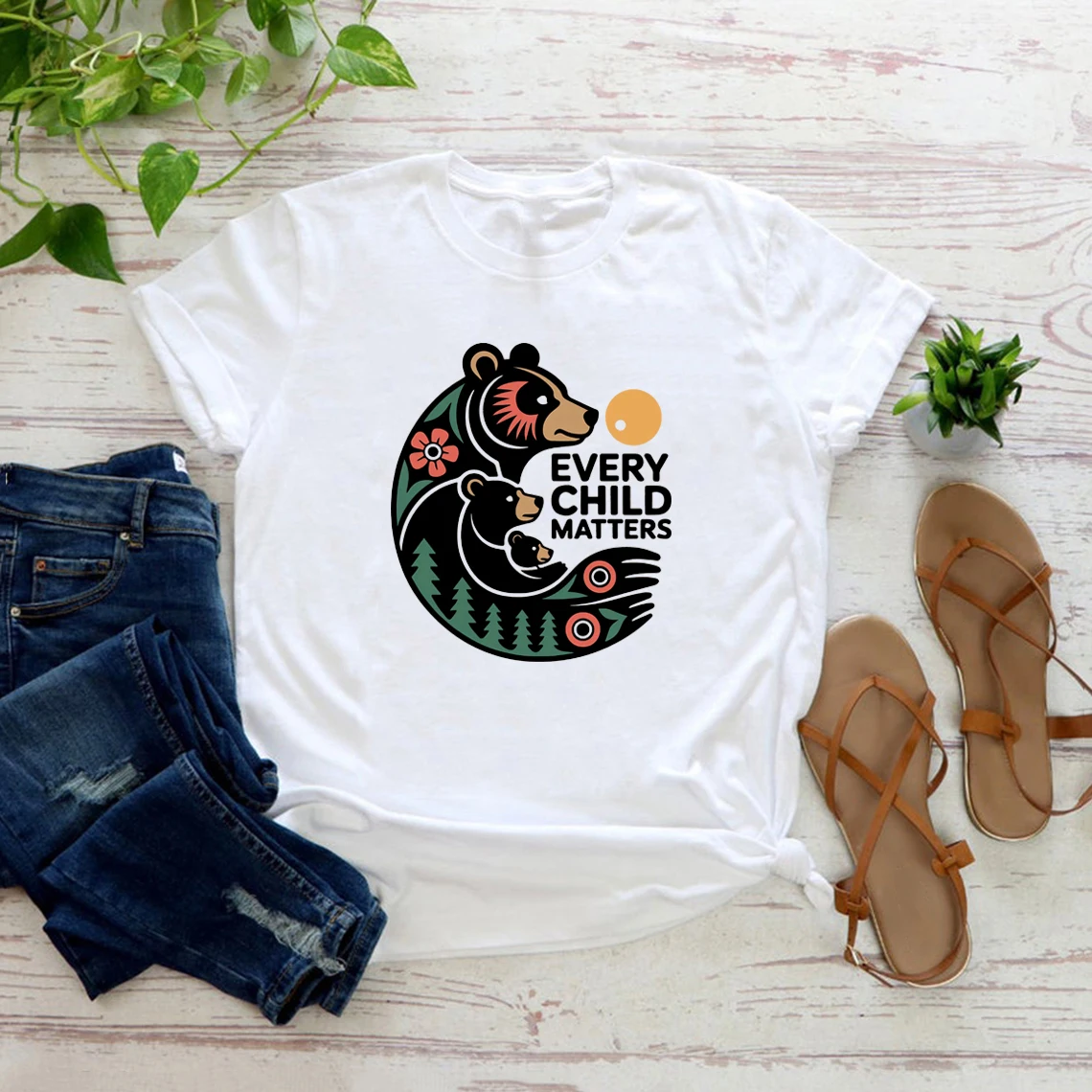 Every Child Matters T-Shirt Orange Day Shirt Children Matters Tee Women Short Sleeve T-shirt Indigenous Equality Streetwear Tops