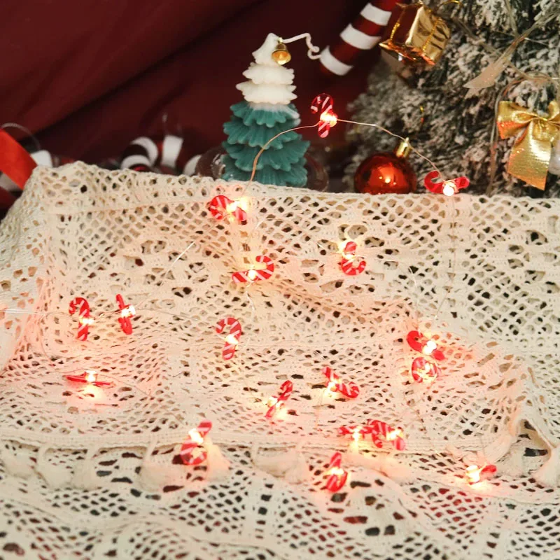 أضواء LED مقاومة للماء من الأسلاك النحاسية ، قفل عيد الميلاد ، سانتا كلوز ، رجل الثلج ، الأيائل ، ديكور العطلة ، أضواء السلسلة