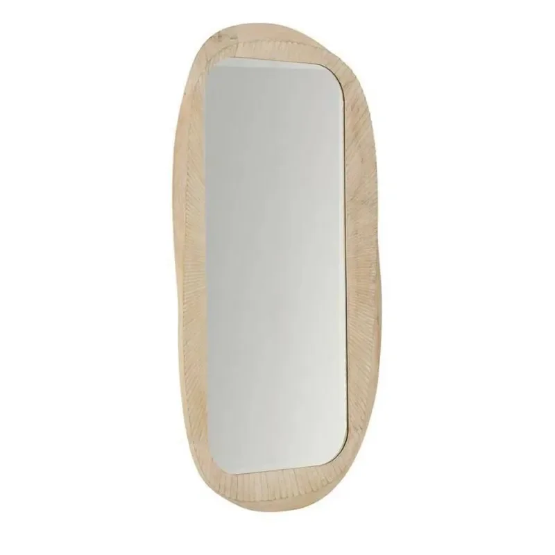 for Light American Home Improvement Wabi Sabi Full Body Mirror Sun Textured Long Oval Full Length Mirror Living Room Entrance
