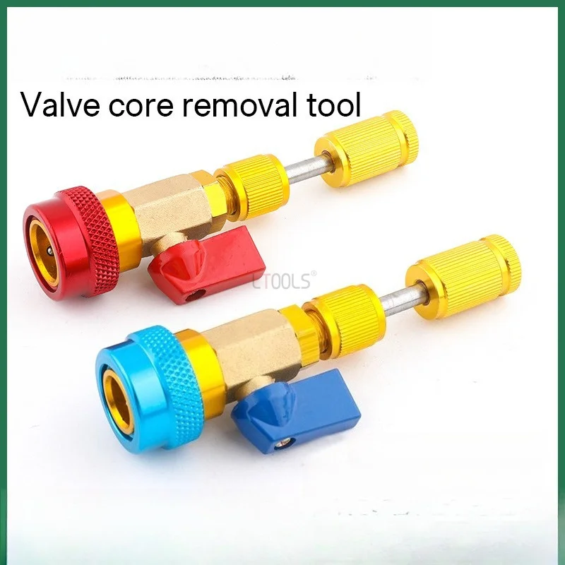 Car Air Conditioning Valve Core Remover Tool R134a Valve Needle Quick Replacement Wrench Car A/C Repair Disassembly Hand Tool