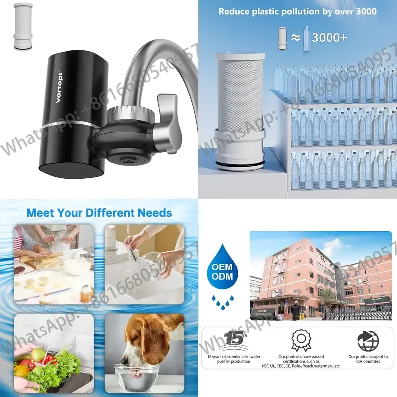 5-layers Water Filter Activated Carbon Tap Purifier High Flow Water Treatment Purifier for Sink Kitchen