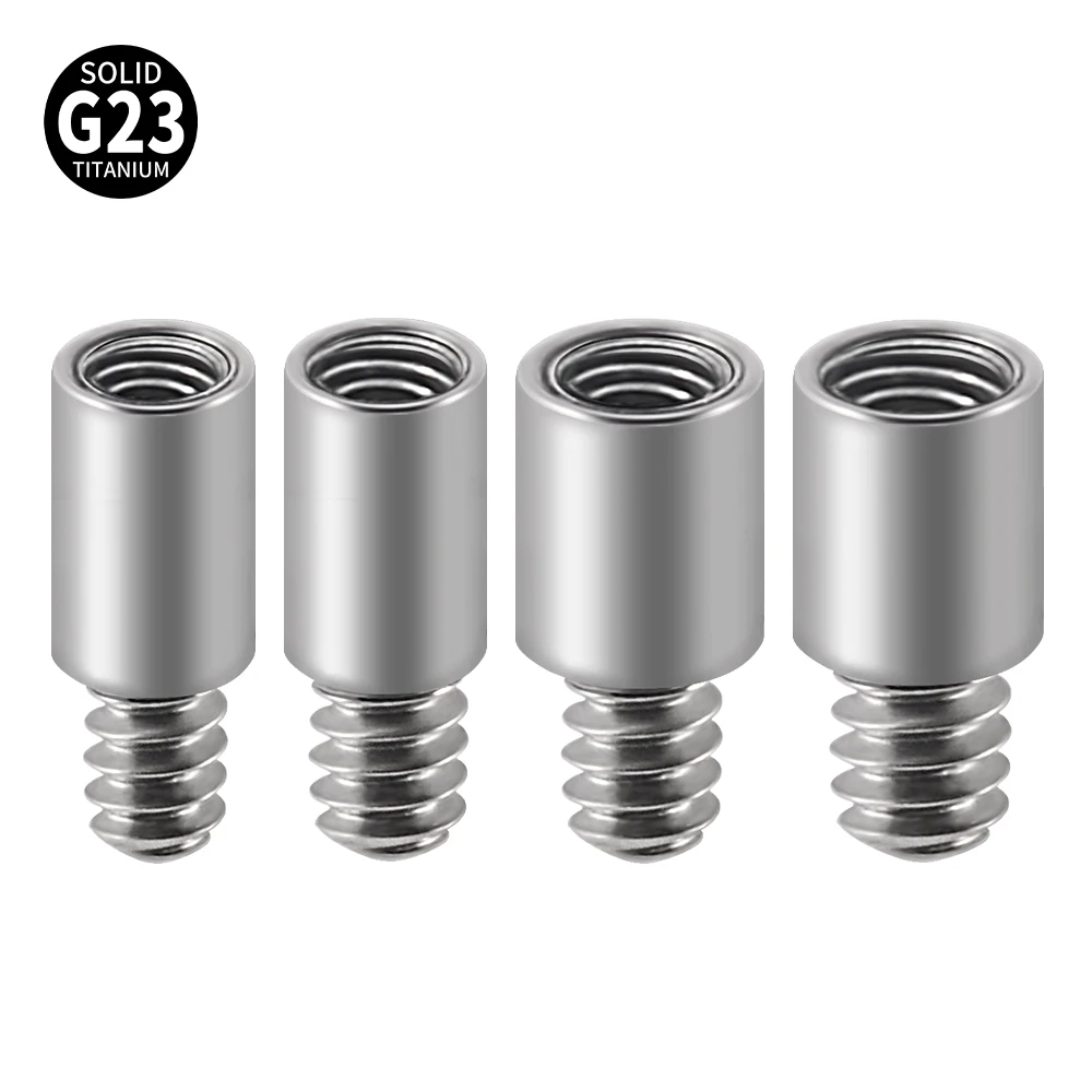 1P-5PC G23 Titanium Extension Rod For Piercing Body Jewelry Extension Bar For Lip Ring Tongue Barbell Belly Ring Earring Jewelry