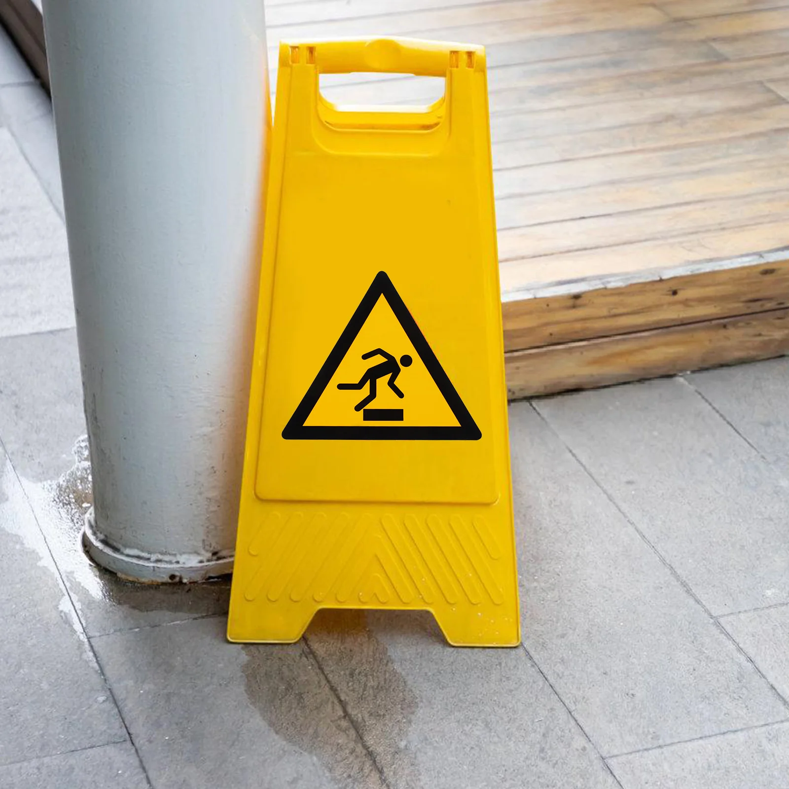 Danger Sign Watch Your Step Floor Warning Decals Caution Non-slip Applique Sticker Road