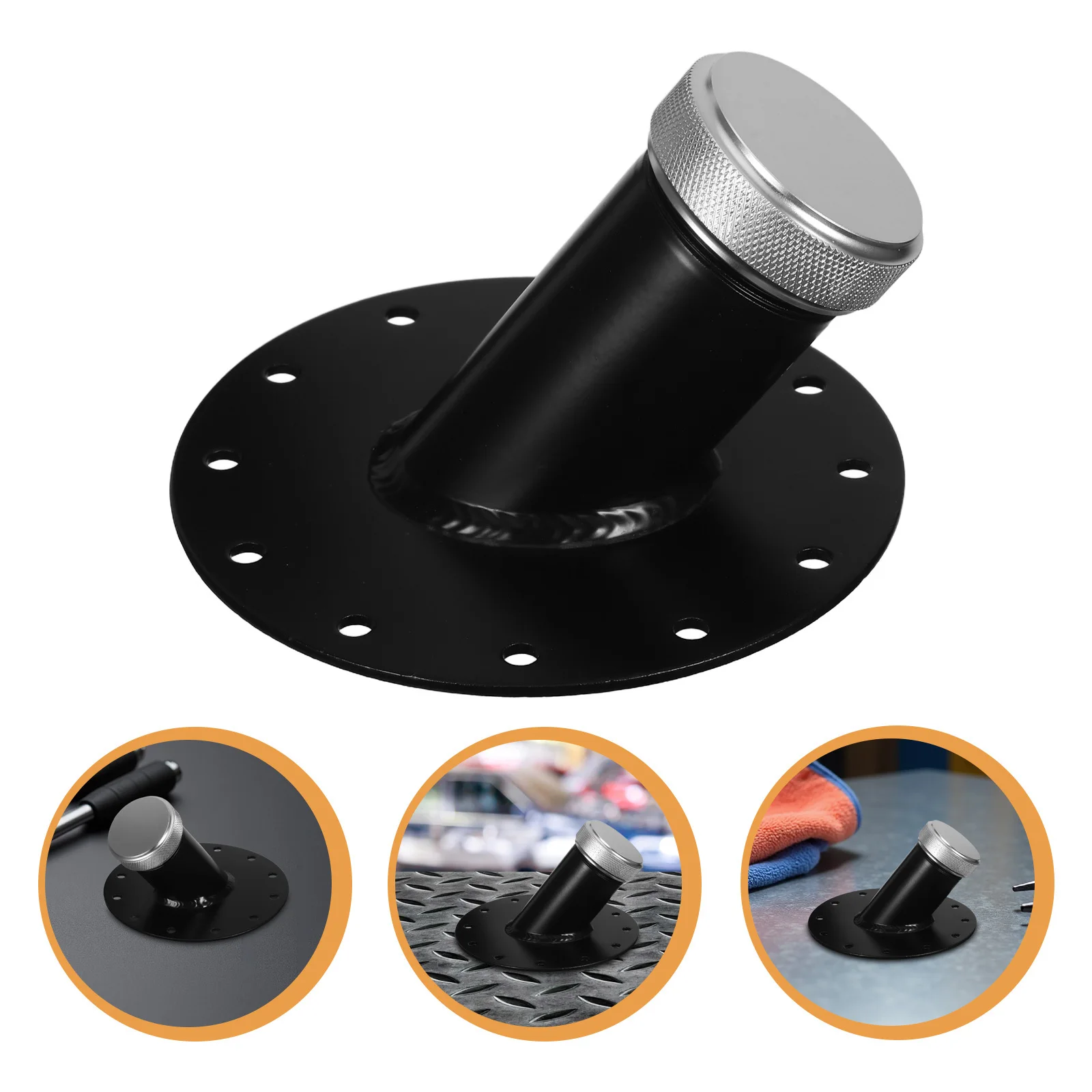

Aluminum Alloy Fuel Filler Neck Degree Angled Oil Tank Cover Heavy Duty Gas Cap Replacement For Cars Trucks Vehicle