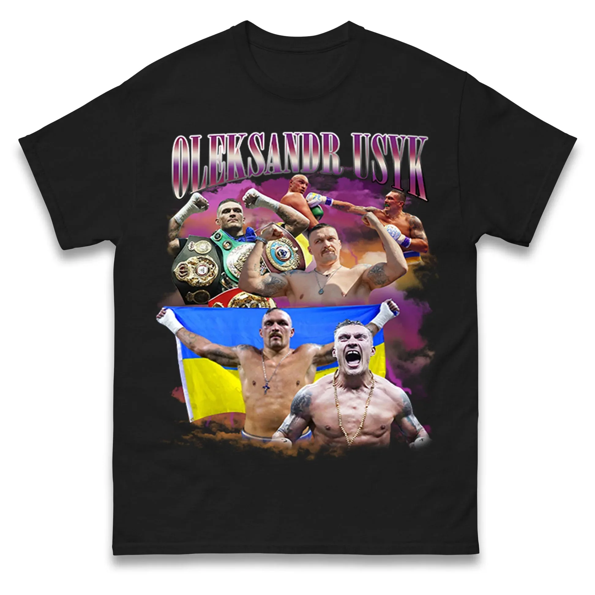 

Oleksandr Usyk Боксерская футболка Мужчины Женщины Хлопковые футболки с короткими рукавами Ретро Хип-хоп Y2k Футболка Летние спортивные топы Мужская одежда