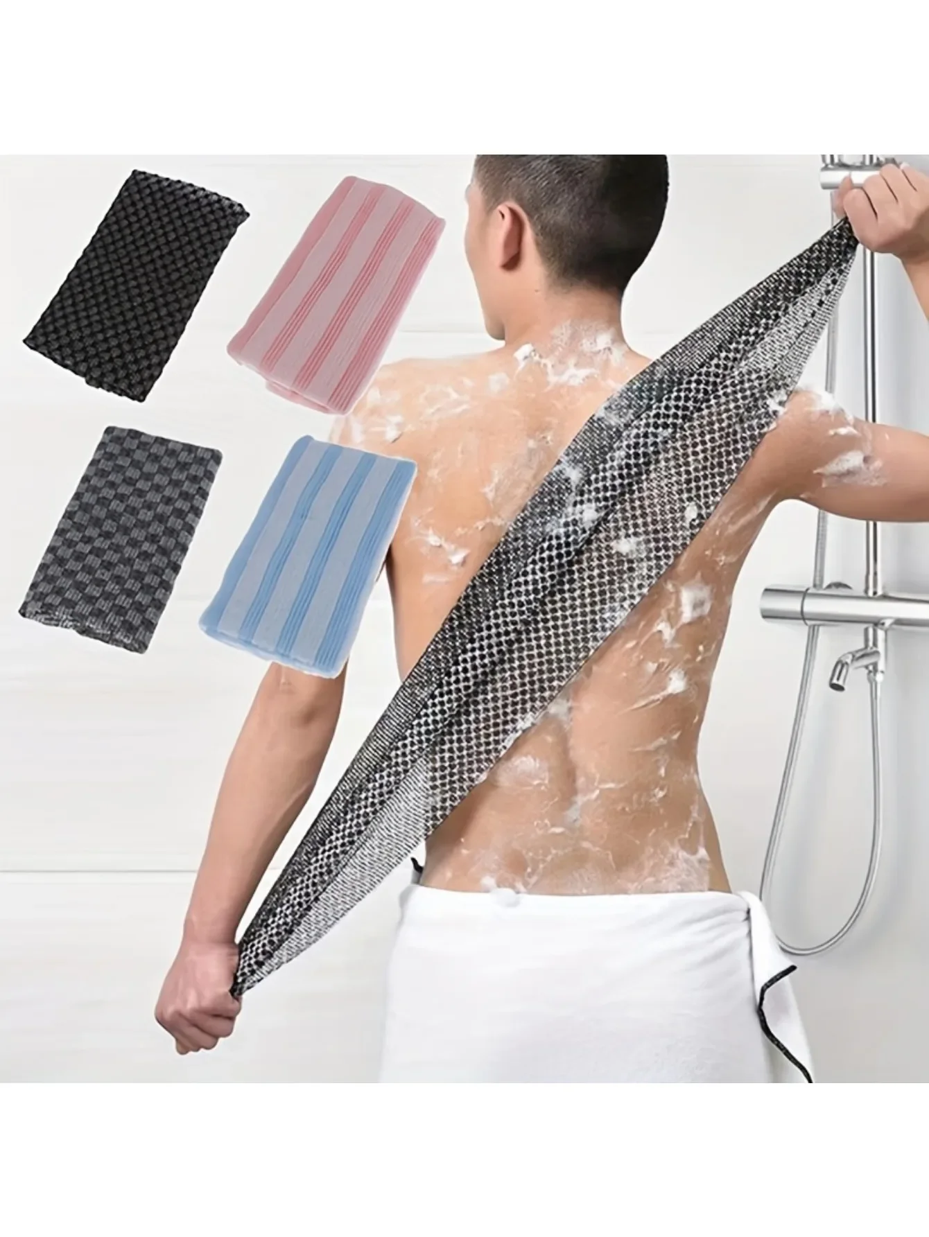 Toallas exfoliantes japonesas, cepillos de baño, toallitas exfoliantes para la espalda, exfoliantes corporales, esponjas de baño, toallas de cuidado diario para hombres y mujeres