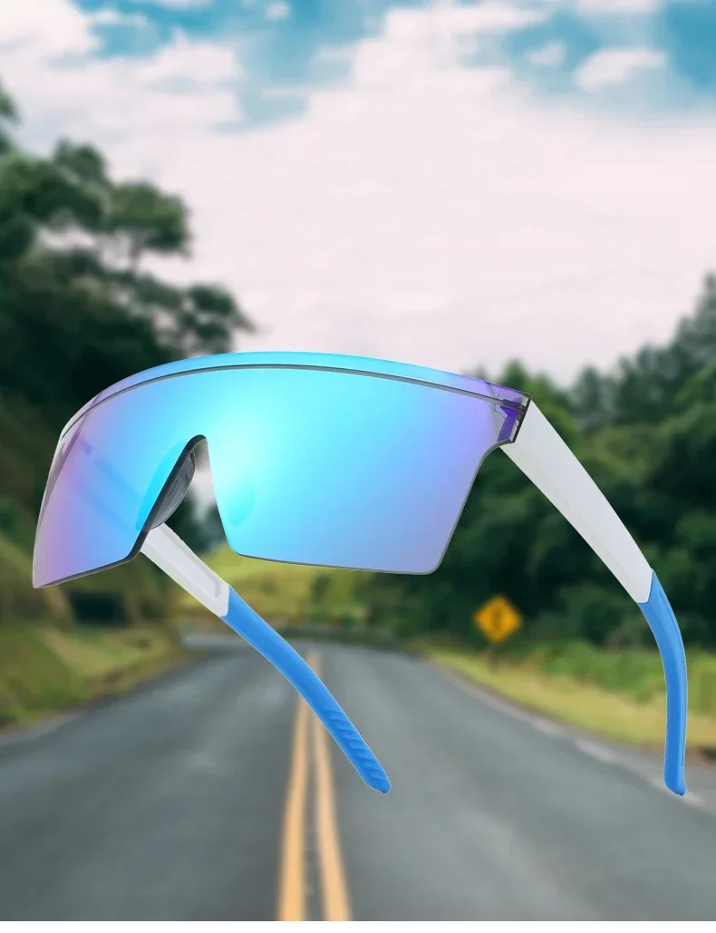 

Outdoor Sports Cycling Sunglasses New Fashionable Frameless Men And Women Large Frame One-piece Sunglasses Trend 837