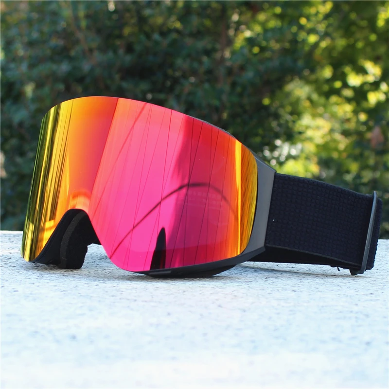 Magnetische Flip-Cover Doppelschicht Anti-Fog Skibrille Snowboard Brille Schneemobil Brillen Outdoor Sport Optischer Schutz