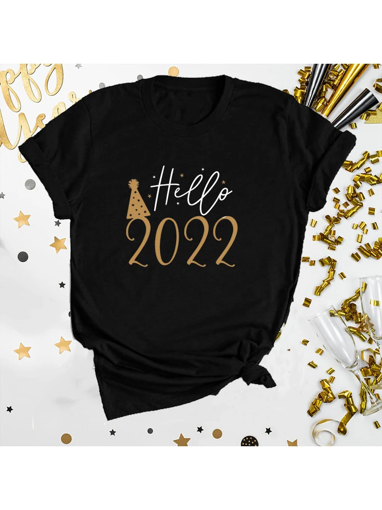 

Hello 2022 Shirt Happy New Year T Shirt Christmas Party Tee Goodbye 2021 Hello 2022 Shirts Outfit New Years Eve Top Gift