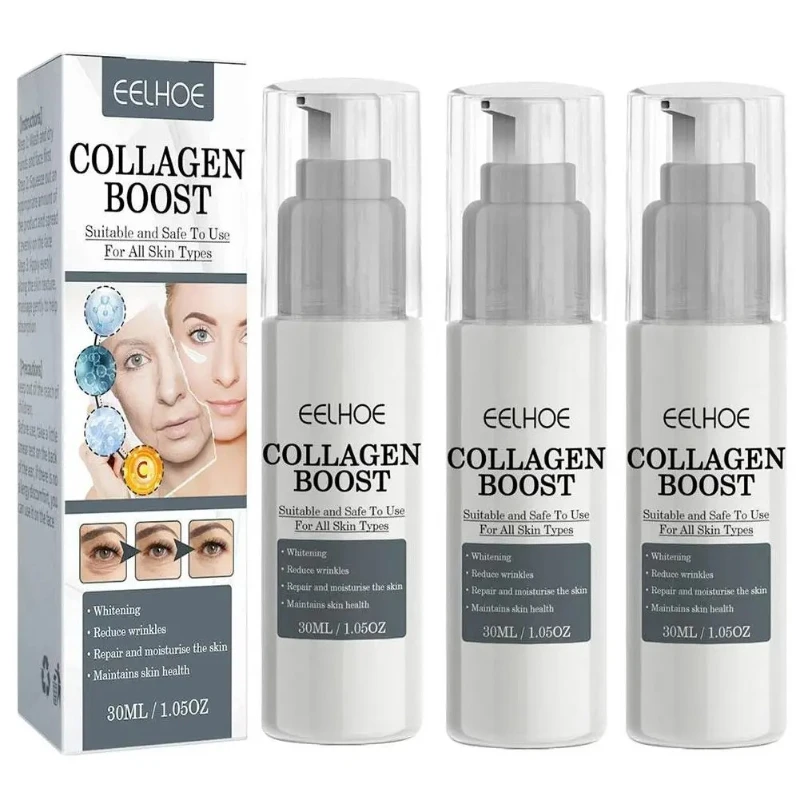 

1/2/3PCs Collagen Boost Anti-Aging Serum Dark Spot Corrector Collagen Face Cream Collagen Booster with Hyaluronic Acid Skincare