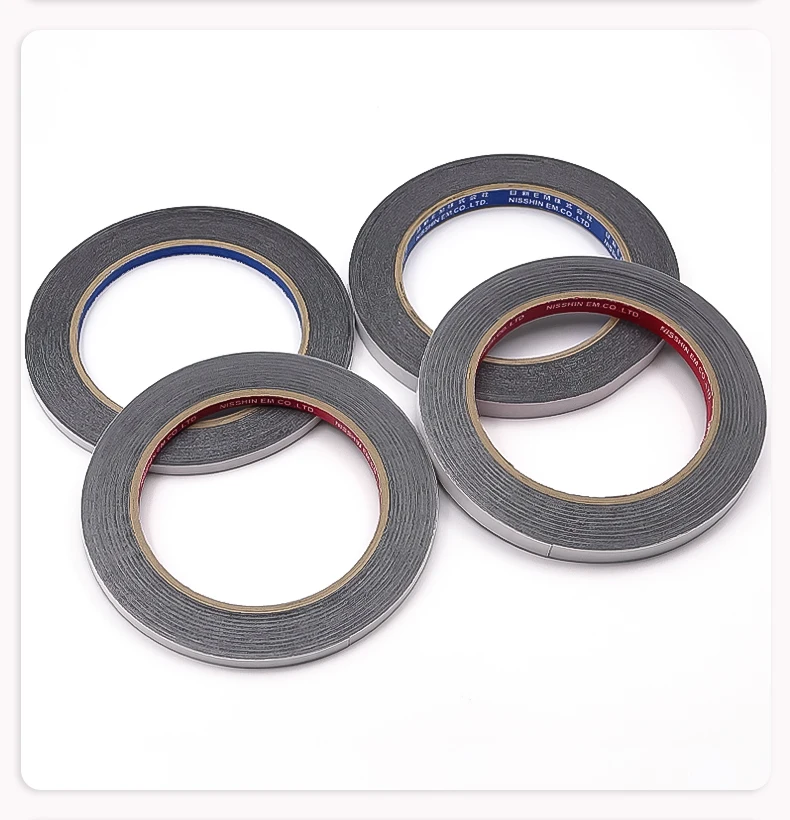 1pcs SEM Conductive Tape 8mm Double-sided Aluminum Based Carbon Conductive Tape Non-woven Fabric Special for Electron Microscopy