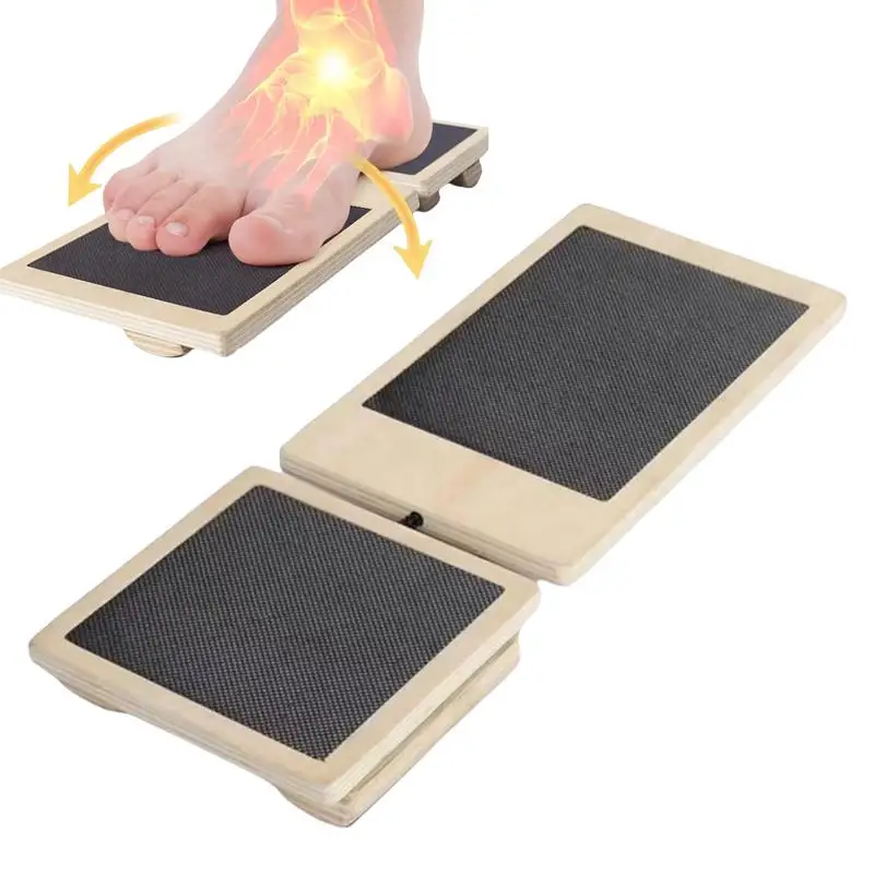 Single Foot Balance Board Wooden Ankle Strengthener Foot Stabilizer Trainer for Sprained Ankle Stability Foot Posture Exercises