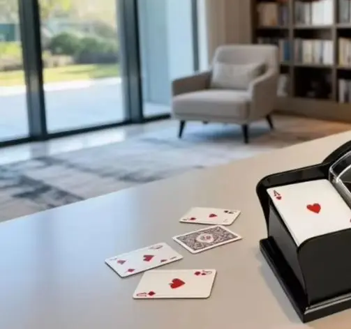 ポーカーカードシャッフル機-2デッキ対応-手動式カードシャッフル機-プロ仕様のカードシャッフル機