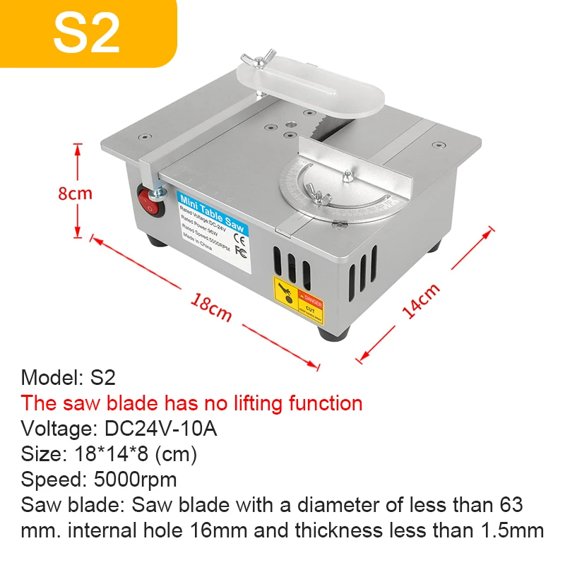 Mini Table Saw Adjustable Speed Small Electric Desktop Saws Household Woodworking DIY  Bench Cutting Tool Machine 775 Motor